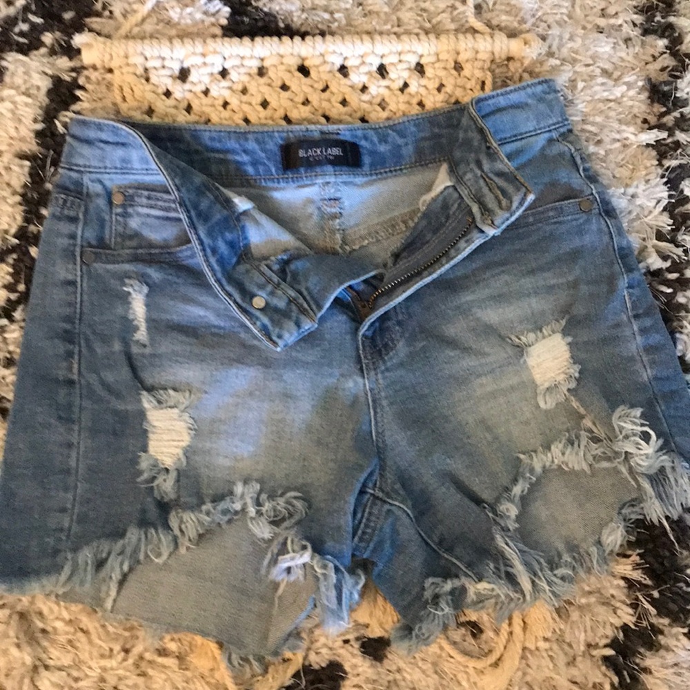 High waisted denim shorts!